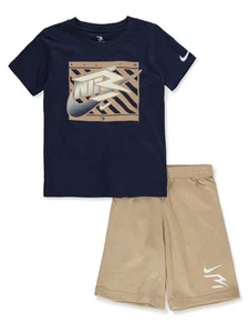 Nike Russell Wilson Boys' 2-Piece Shorts Set Outfit Color: gray Size: 8 - Picture 1 of 2