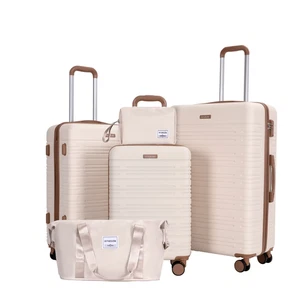 Luggage Sets 5 Piece,Suitcases with Double Spinner Wheels and TSA Lock - Picture 1 of 7