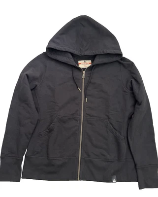American Giant Classic Full Zip Hoodie Sweatshirt Womens XL Black Heavy USA - Image 1 of 4