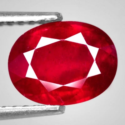 2.12Ct. Natural Gemstone Ruby Top Red Oval Madagascar Beautiful Sparkles Color! - Image 1 of 4