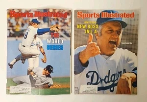 Vintage Sports Illustrated LA Dodgers 1977 Covers World Series & Tommy Lasorda - Imagen 1 de 9