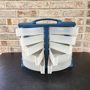Vintage Rubbermaid Storage Bin Crafts Parts Organizer 10 Swing Compartments 775 - Picture 1 of 14