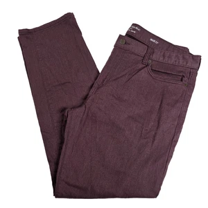 Banana Republic Travel Jean Maroon Red Mens 36x30 Pants Slim Fit Stretch - Picture 1 of 9