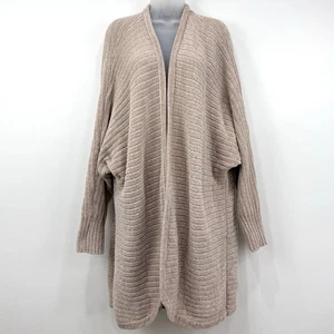 Torrid Chenille Cocoon Cardigan Womens 4X Tan NWT Ribbed Cozy Lounge Duster - Picture 1 of 12
