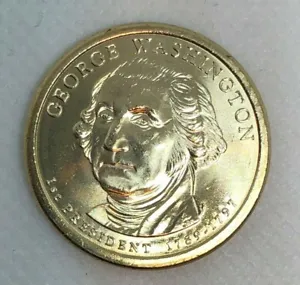 $1 Coin 2007 George Washington Dollar Missing Edge Lettering BU - Picture 1 of 3