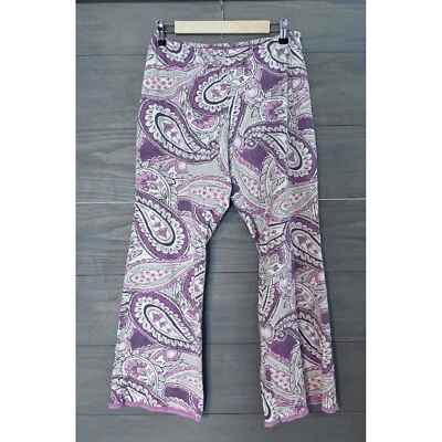 Calça Life Is Good Sleep Pijama Lounge Paisley Flare Confortável Tamanho Pequeno - Imagem 1 de 4