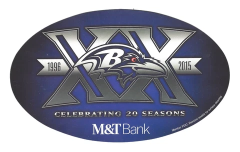Baltimore Ravens Special 20 SEASONS EDITION M&T Stadium Car MAGNET 7.5" x 4.5" Cover