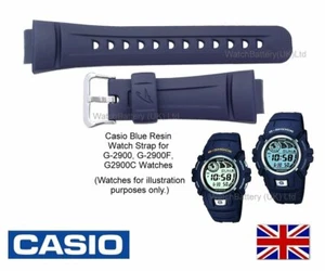 Original Casio Uhrenarmband Band G-2900 G-2900F G-2900C G 2900F-2 10093417 BLAU - Bild 1 von 7