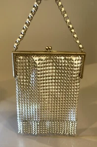 Unique Design Antique Art Nouveau Art Deco Chain Mail Purse with Fringe - Picture 1 of 7
