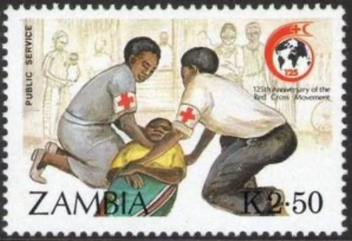 Zambia #SG555 MNH 1988 Red Cross Famine Dunant Nurse [449] - Image 1 of 1