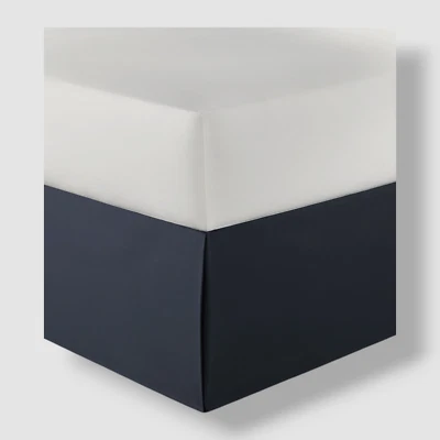 Falda de cama Nautica azul lisa a medida con esquina dividida talla king Foto 1 de 3