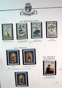 Liechtenstein Stamp Scott# 1056-1059,1060-1062,1063 Mint in Mount 1995 L644 - Picture 1 of 1