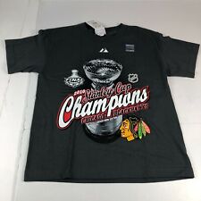 2010 Stanley Cup Champions Shirt Kid Medium Grey Colorful Chicago Blackhawks NHL