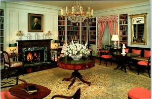 Der Bibliotheksraum im Weißen Haus, Washington D. C. Postkarte - Bild 1 von 2
