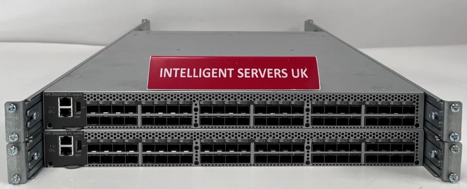 2x HPE SN6000B 16Gb 48-port/48-port Active Fibre Channel Switch - QR480B - Image 1 of 4