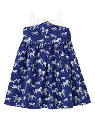 Nuevo con etiquetas Vestido Gymboree Azul Safari Cebra 12 18 24 meses 3T Niña Niño Pequeño Foto 1 de 2