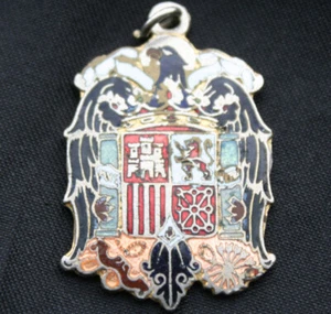 Vintage Unknown Coat of Arms Enameled Metal Medallion - Picture 1 of 2