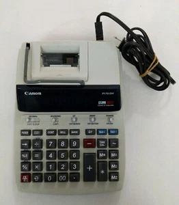 Canon P170-DH Printing Calculator 12 Digit 2 Color Clock Calendar Accounting Tax - Picture 1 of 5