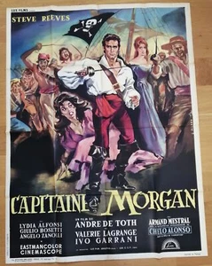 CAPTAIN MORGAN Steve Reeves Original Filmplakat 160x120 cm '61 - Bild 1 von 1