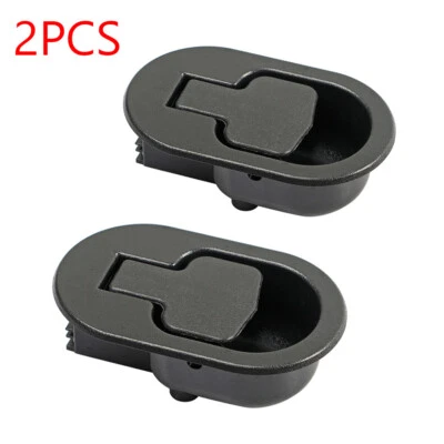 2PC Universal Replacement Sofa Chair Recliner Pull Handle Release Lever Black - Image 1 of 4