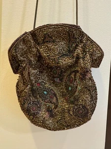 Vintage Women’s Hashimoto Beaded Evening Crossbody Bag Purse - Picture 1 of 16