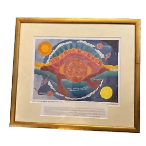 DAVID WRIGHT GLASS ARTIST SIGNED NUMBERED PRINT “NEXUS” FIJI TURTLE ISLAND - Picture 1 of 12
