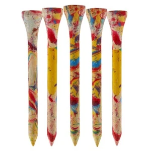 TH Golf 1000 Tie Dye Colore Bambù Golf Tees 70mm 2 3/4” Nuovo Alta Qualità - Foto 1 di 3