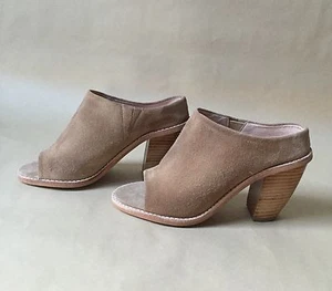 NEW Anthropologie Sol Sana Liza Mules Size 38 Light Brown Suede - Picture 1 of 5