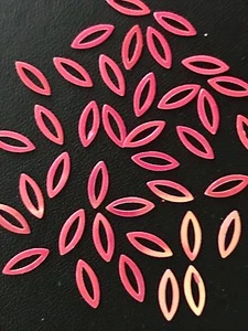 Sequins Leaf Petal Eye Navette 10mm Rose Pink AB Rainbow CHOOSE PACK SIZE - Picture 1 of 1