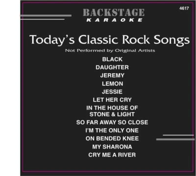 TODAY's  CLASSIC ROCK SONGS Karaoke CD+G Backstage #4617 in ORGINAL Black Sleeve - Image 1 of 2
