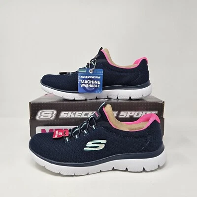 Wmns Skechers Sport Summits 'Navy/Pink' Comfy Athletic Shoe / 12980 / Size 6 - Image 1 of 4