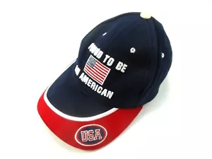 Proud To Be An American USA Baseball Cap rot weiß & blau Mütze bestickt - Bild 1 von 7