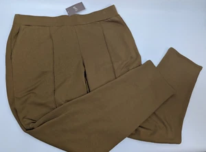 NWT Pure J Jill Tranquility Fleece Soft Mustard Seed Pull On Pants Womens Medium - Picture 1 of 12