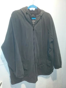 Shed Rain Jacket Full Zip Hood Adjustable Waist Packable Black L Large - Picture 1 of 6