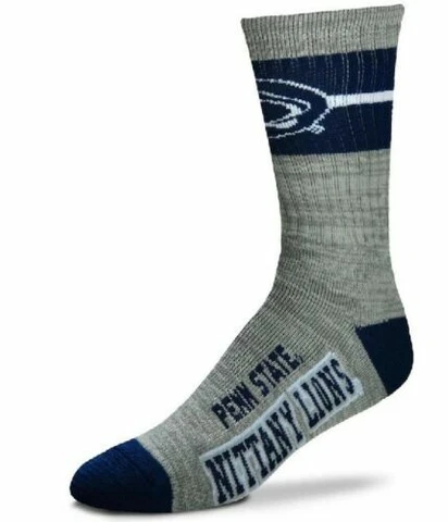 Penn State Nittany Lions NCAA For Bare Feet Deuce Band Mens Crew Socks - Large Cover