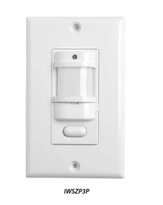 Sensor de interruptor de pared Hubbell® IWSZP3PW 120/277 VAC sensor infrarrojo pasivo 180 grados - Imagen 1 de 3