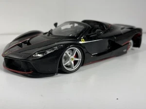 1:24 Black Maisto Ferrari LaFerrari Diecast Car Missing Wheels - Picture 1 of 8