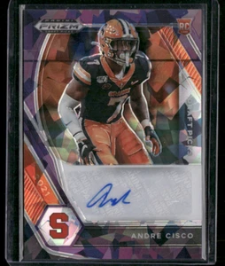 2021 Panini Prizm Draft Picks Purple Ice /99 Andre Cisco #DPA-AND Rookie Auto RC - Picture 1 of 2