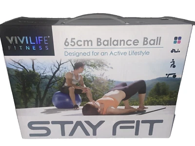 Vivilife Fitness 65 Cm Exercise Yoga Balance Ball with Pump NEW - Image 1 of 4