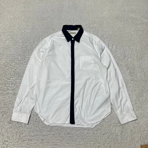Camisa Burberry London Para Hombre Grande Blanca Cuello en Contraste Manga Larga Preppy - Imagen 1 de 12
