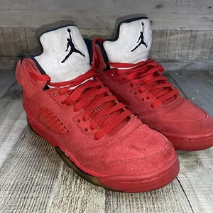 Air Jordan 5 Retro BG University Rojo/Negro Gamuza 440888-602 Talla 6,5 Y (Mujer 8) - Imagen 1 de 6