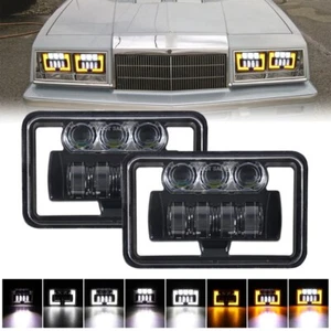 DOT 4x6" LED Headlights Hi/Lo Beam DRL Turn Signal Lamp For Chrysler New Yorker - Picture 1 of 12