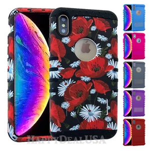 For Apple iPhone XS MAX - KoolKase Hybrid Slicone Cover Case Flower Daisy 07 - Picture 1 of 7