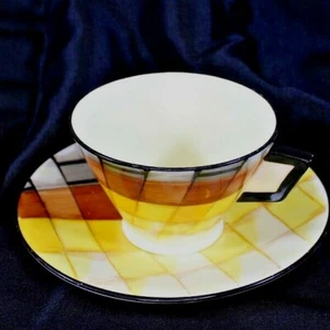ART DECO CROWN STAFFORDSHIRE CUP & SAUCER- NICE! - Picture 1 of 4