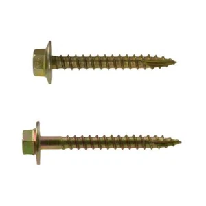 Hex TIMBER Self Drilling Tek T17 Screw Roofing Driller Class 2 Zinc Yellow - Picture 1 of 20
