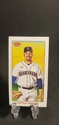 2021 Topps T206 Justus Sheffield - Sweet Caporal Back - Mariners  - Image 1 of 2