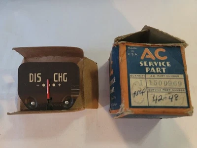 NOS 1942 1946 1947 48 Chevrolet amperímetro calibre 1500969 Fleetline conversível cupê - Imagem 1 de 4