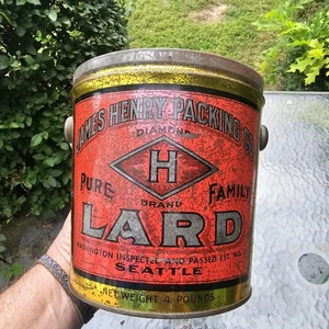 Antique Lard Tin - Picture 1 of 4