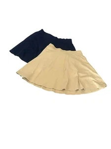 The Childrens Place Skorts Set Of 2 Girls 16 Blue And Beige School Uniform Skirt - Picture 1 of 6