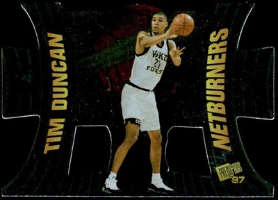 Press Pass 1997 #NB36 Tim Duncan Net Burners novato E1 Foto 1 de 2